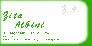 zita albini business card